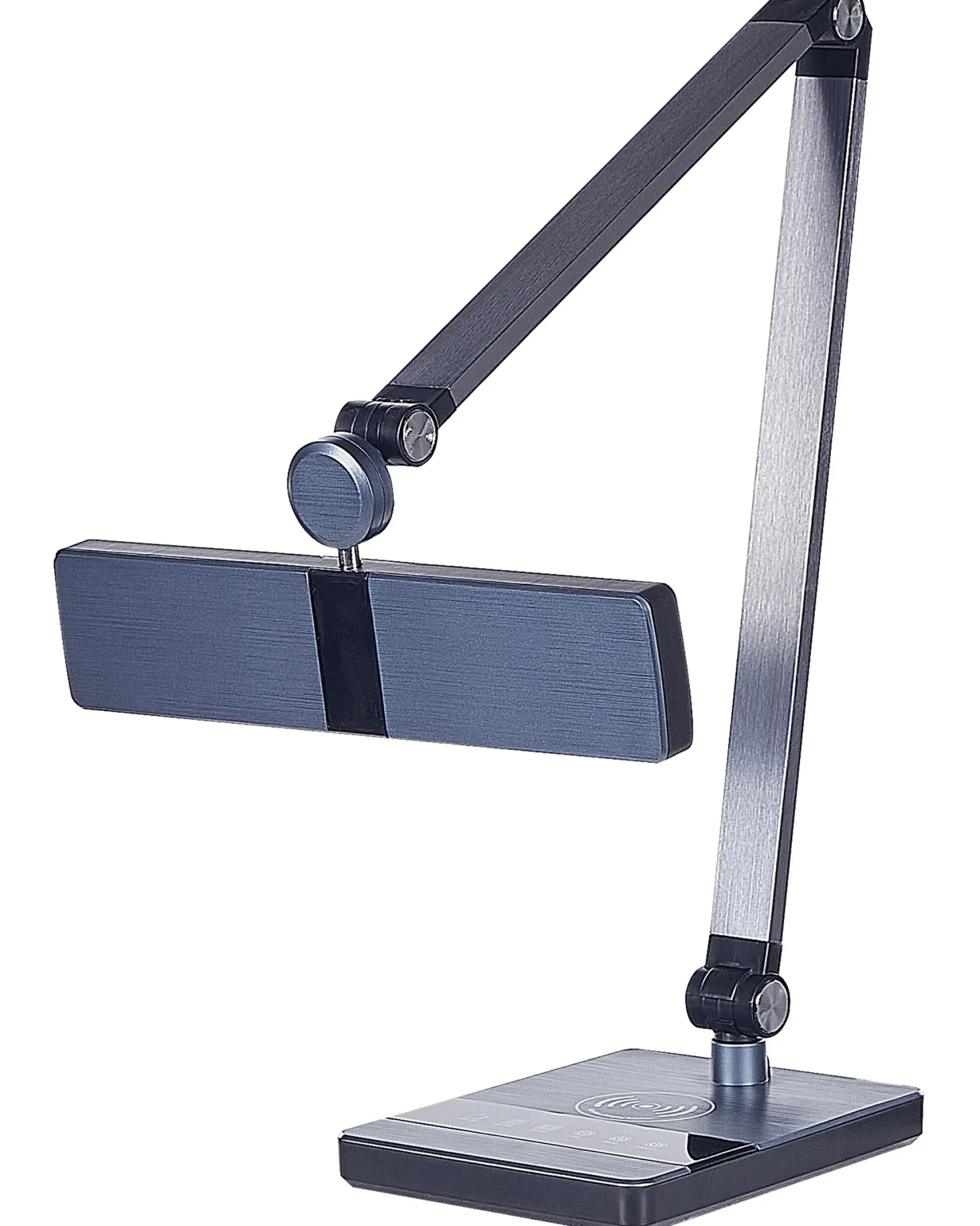 Lampa biurkowa LED LACERTA Z ładowarką indukcyjną Metal Czarny