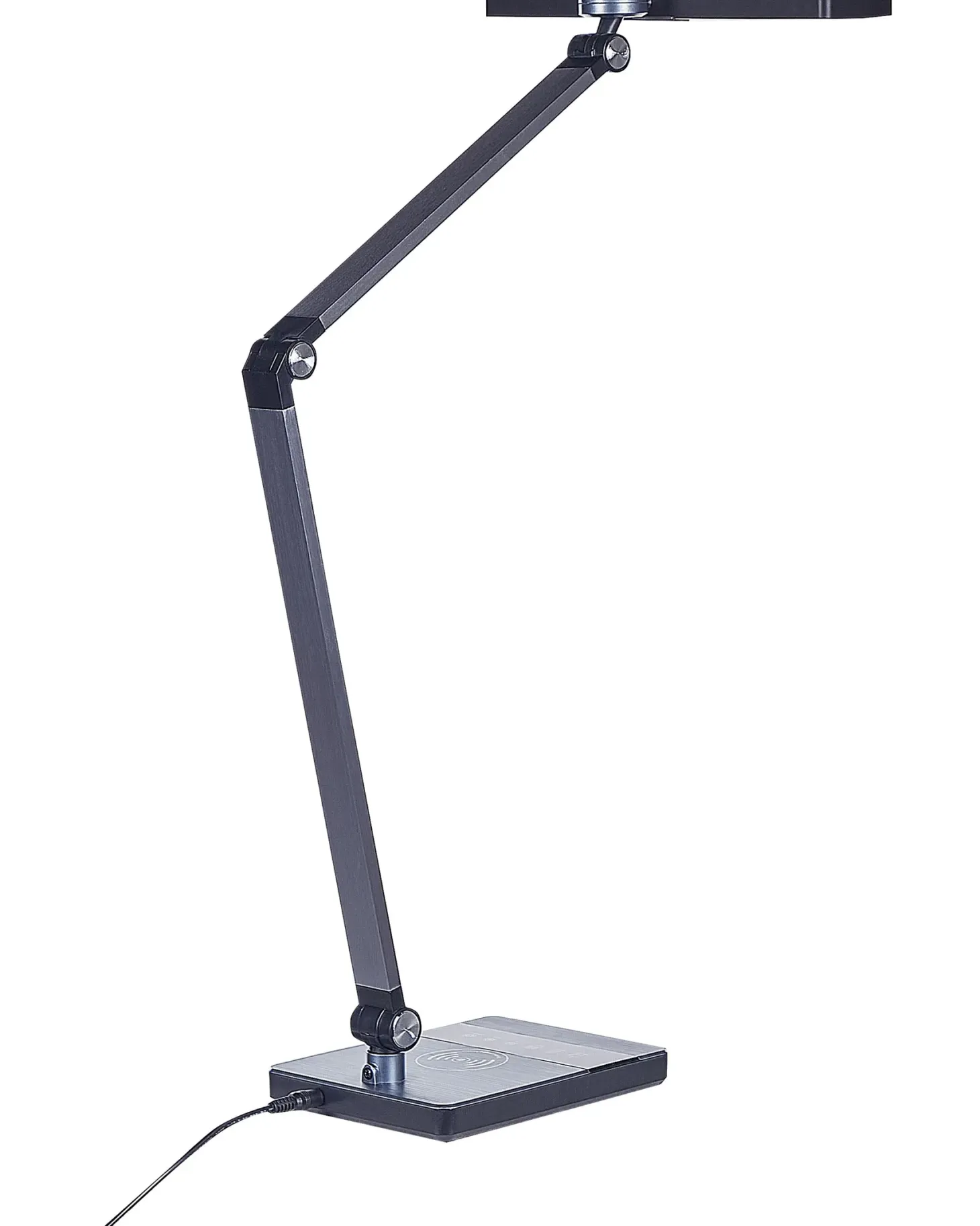 Lampa biurkowa LED LACERTA Z ładowarką indukcyjną Metal Czarny