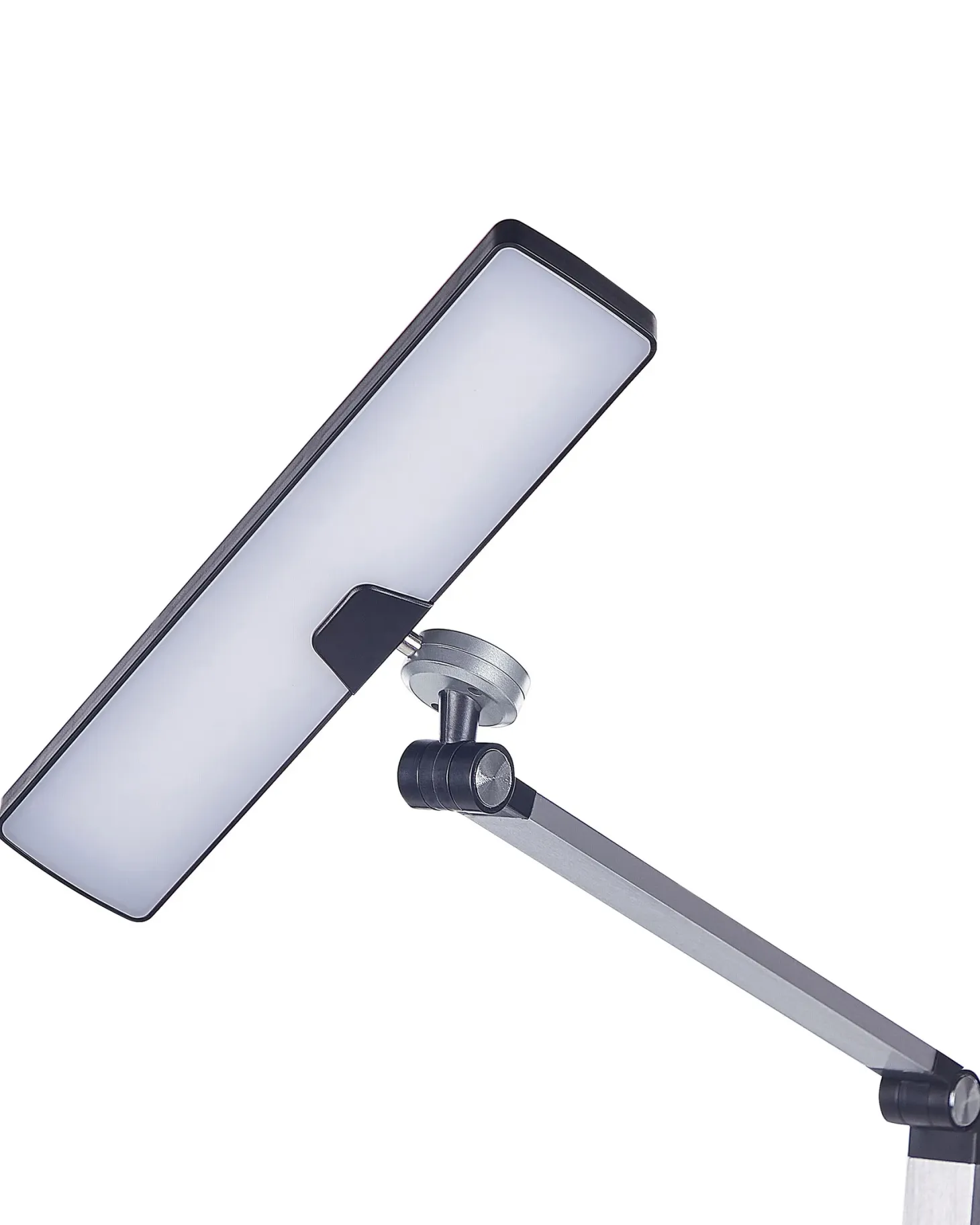 Lampa biurkowa LED LACERTA Z ładowarką indukcyjną Metal Srebrny