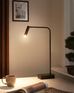 Lampa biurkowa LED LAWSON Regulowana Metal Czarny