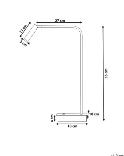 Lampa biurkowa LED LAWSON Regulowana Metal Czarny