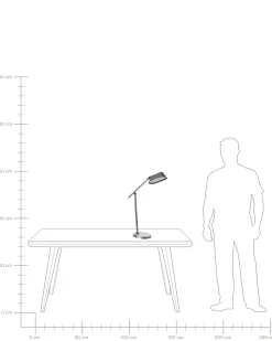 Lampa biurkowa LED LEONIS Ze ściemniaczem Szary