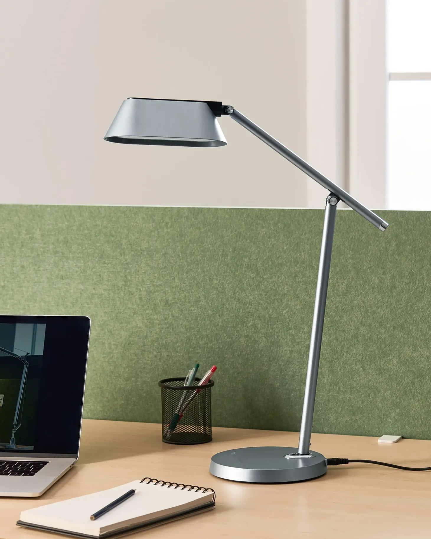 Lampa biurkowa LED LEONIS Ze ściemniaczem Szary