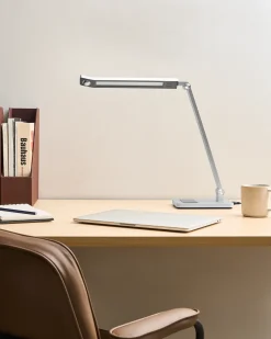 Lampa biurkowa LED LEPUS Z czujnikiem ruchu Srebrny