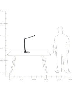 Lampa biurkowa LED LEPUS Z czujnikiem ruchu Ciemnoszary