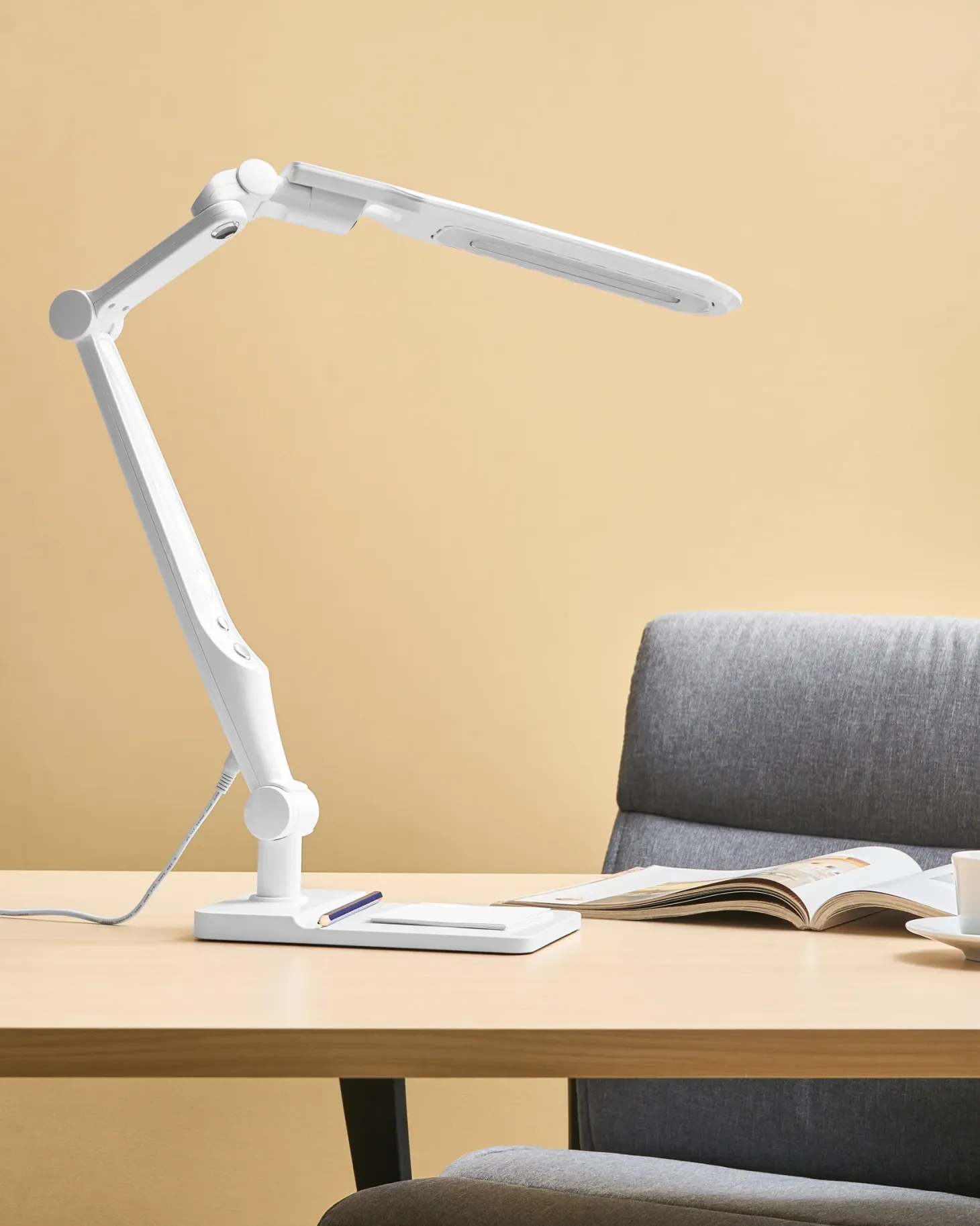 Lampa biurkowa LED PEGASI Ze ściemniaczem Biały