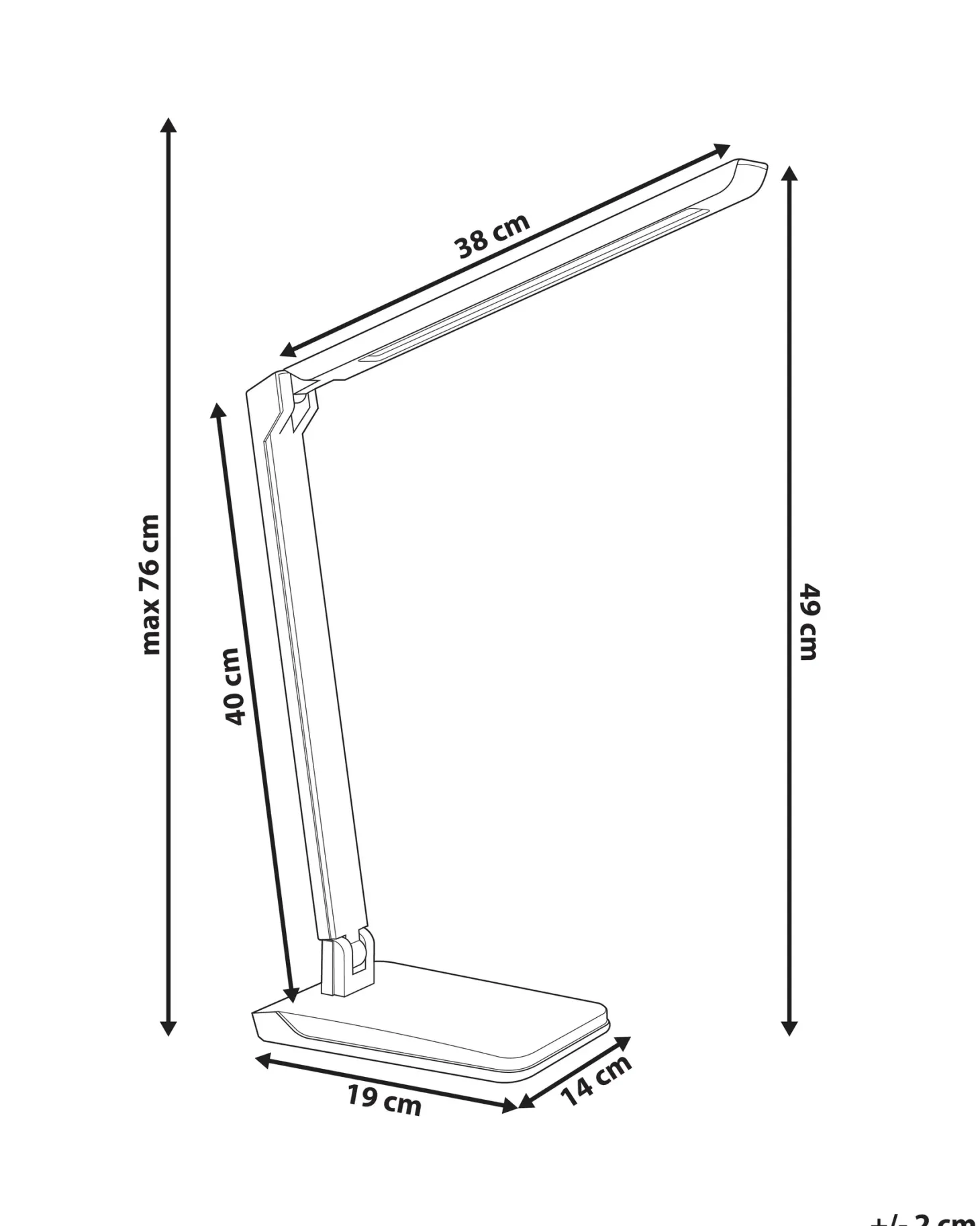 Lampa biurkowa LED PICTOR Ze ściemniaczem Ciemnoszary