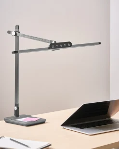 Lampa biurkowa LED SERPENS Ze ściemniaczem Szary