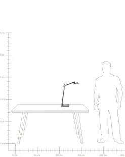 Lampa biurkowa LED SERPENS Ze ściemniaczem Szary