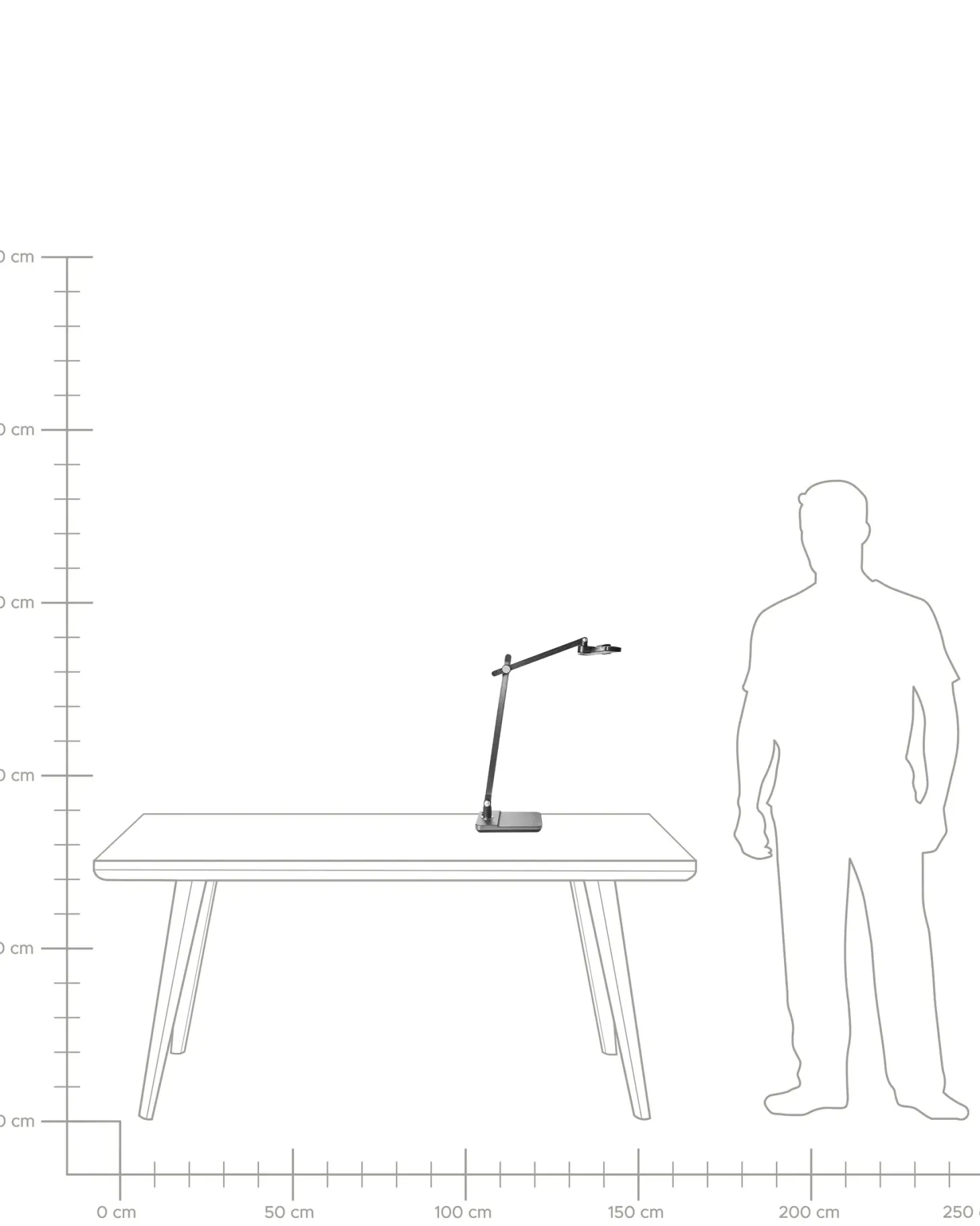 Lampa biurkowa LED SERPENS Ze ściemniaczem Szary