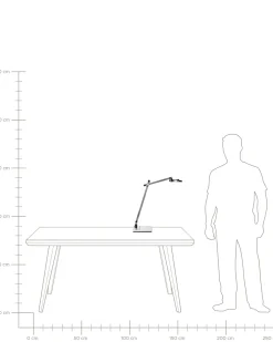 Lampa biurkowa LED SERPENS Ze ściemniaczem Srebrny