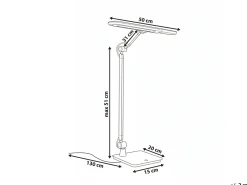 Lampa biurkowa LED SERPENS Ze ściemniaczem Srebrny