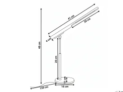 Lampa biurkowa LED TUCANA Ze ściemniaczem Biały