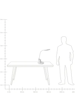 Lampa biurkowa LED VELA Ze ściemniaczem Biały