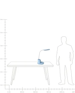 Lampa biurkowa LED VELA Ze ściemniaczem Niebieski