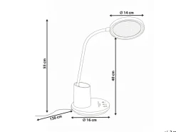 Lampa biurkowa LED VELA Ze ściemniaczem Niebieski