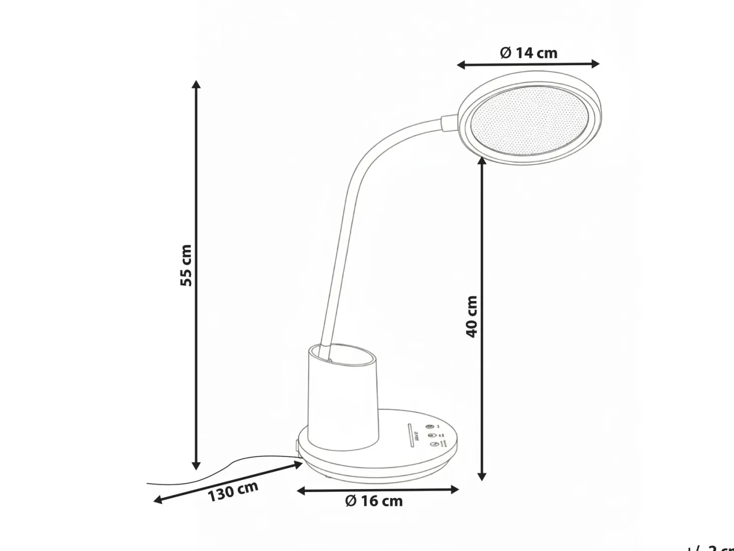 Lampa biurkowa LED VELA Ze ściemniaczem Niebieski