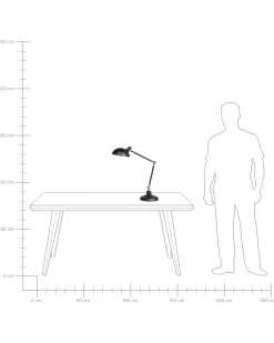 Lampa biurkowa MERAMEC Regulowana Metal Czarny