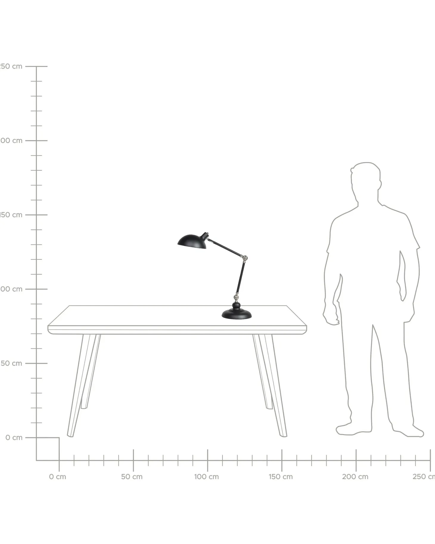 Lampa biurkowa MERAMEC Regulowana Metal Czarny