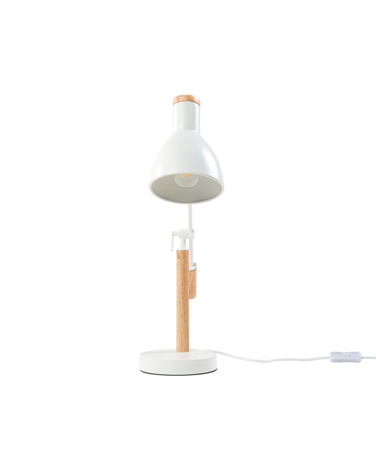 Lampa biurkowa PECKOS Regulowana Metal Biały