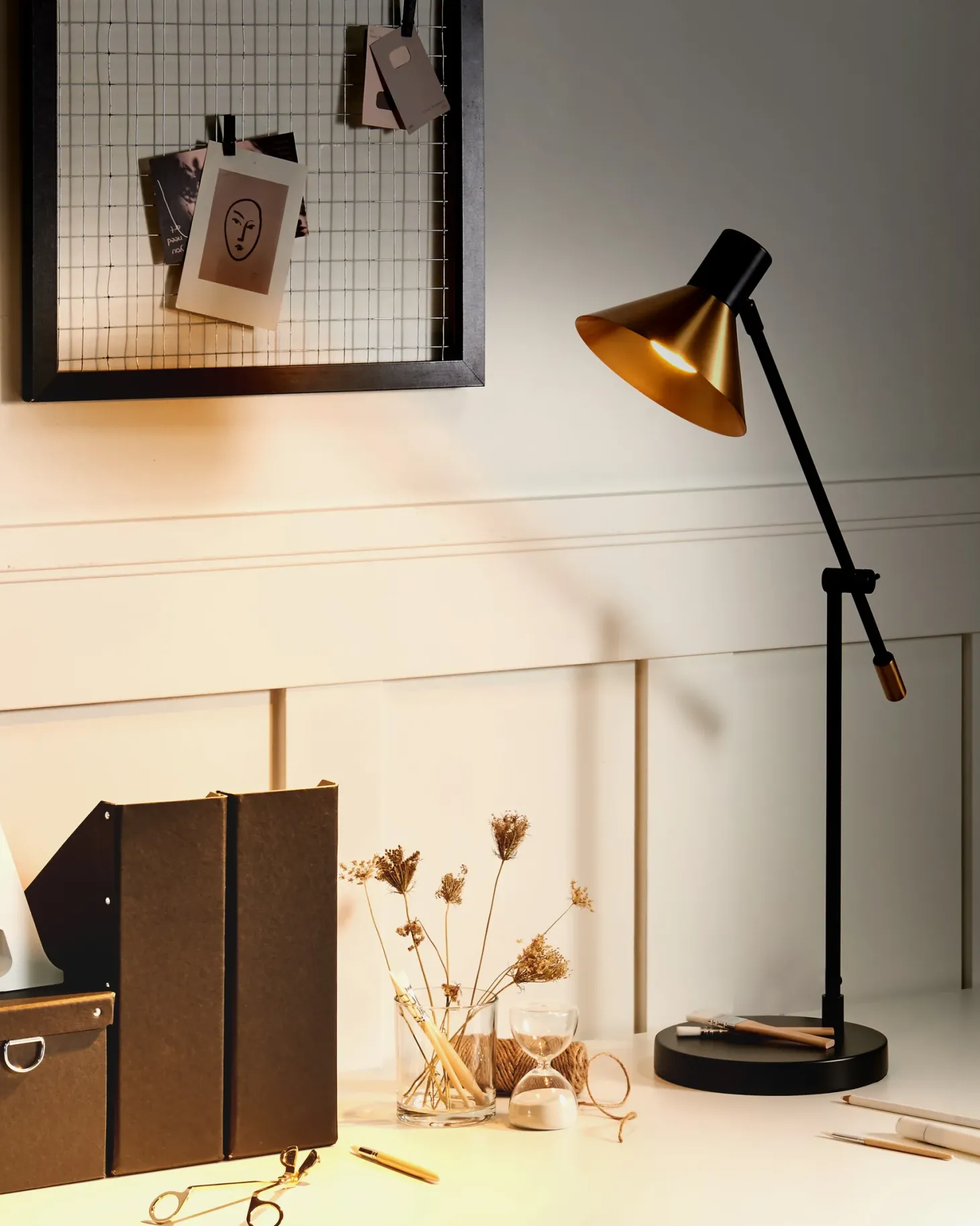 Lampa biurkowa PINKEEN Metal Złoty