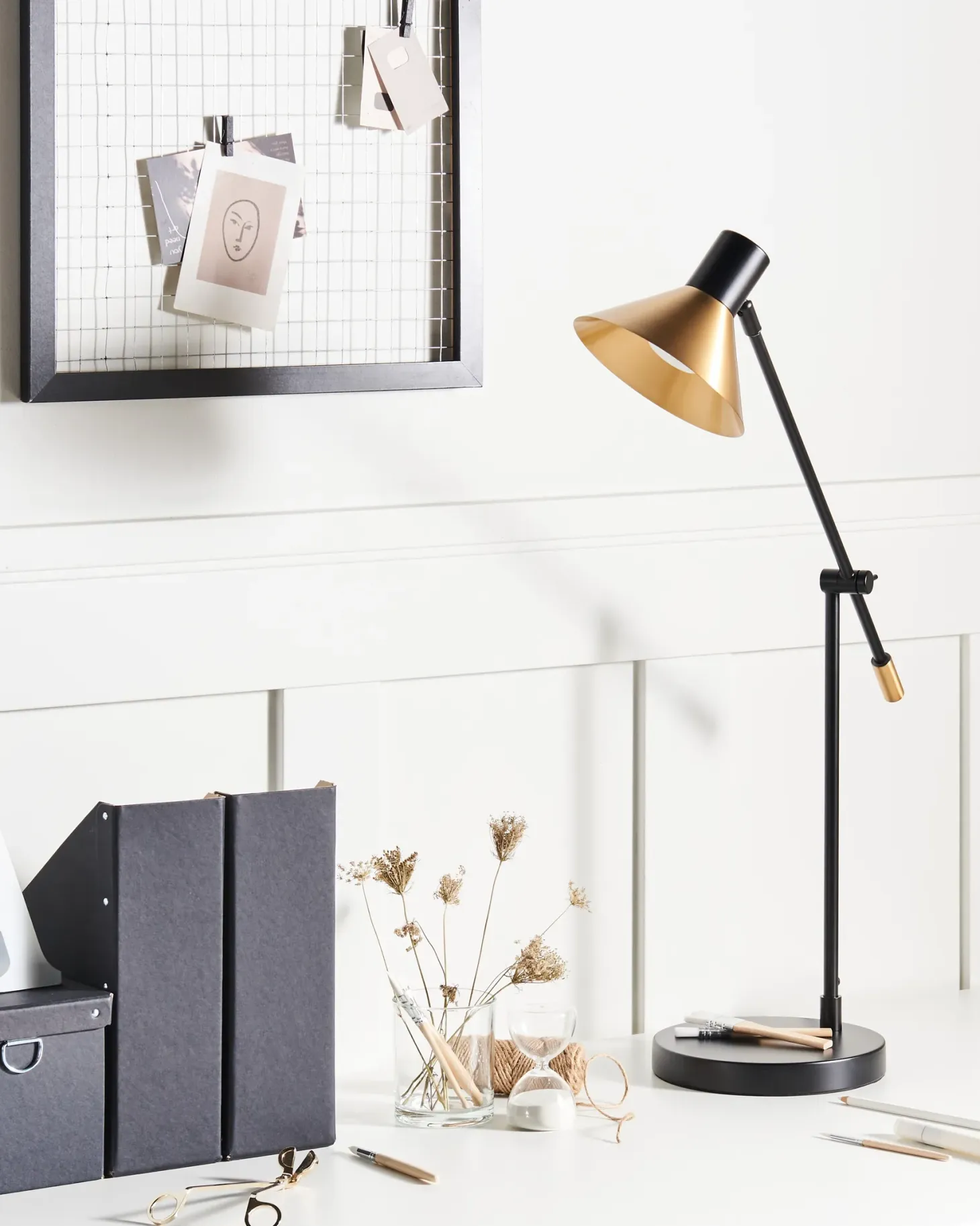 Lampa biurkowa PINKEEN Metal Złoty