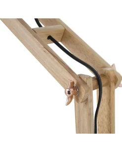Lampa biurkowa SALADO Regulowana Drewno Miedziany