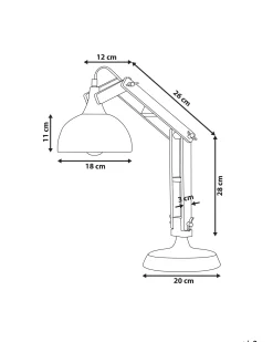 Lampa biurkowa SALADO Regulowana Drewno Miedziany