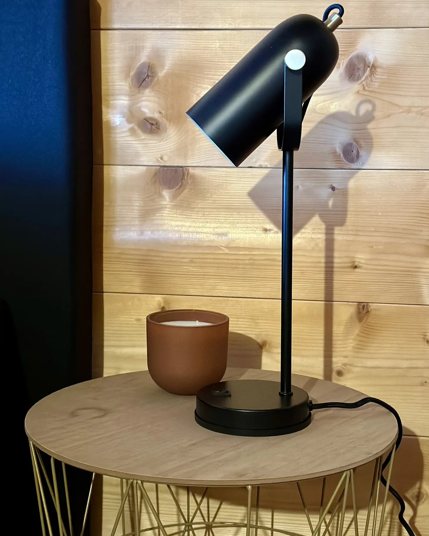 Lampa biurkowa TYRIA Regulowana Metal Czarny