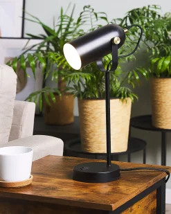Lampa biurkowa TYRIA Regulowana Metal Czarny