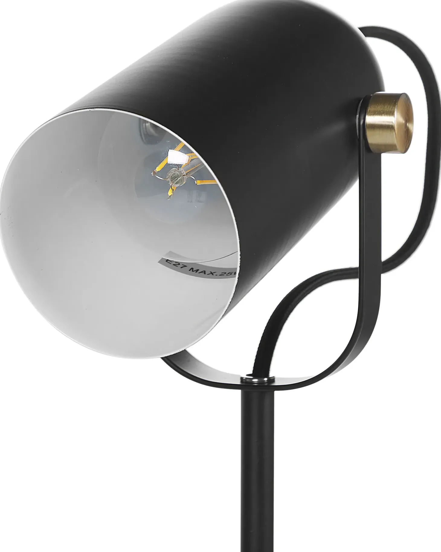 Lampa biurkowa TYRIA Regulowana Metal Czarny