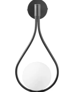Lampa ścienna AUROUE Czarny Metal