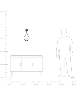 Lampa ścienna AUROUE Czarny Metal