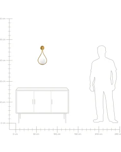 Lampa ścienna AUROUE Złoty Metal