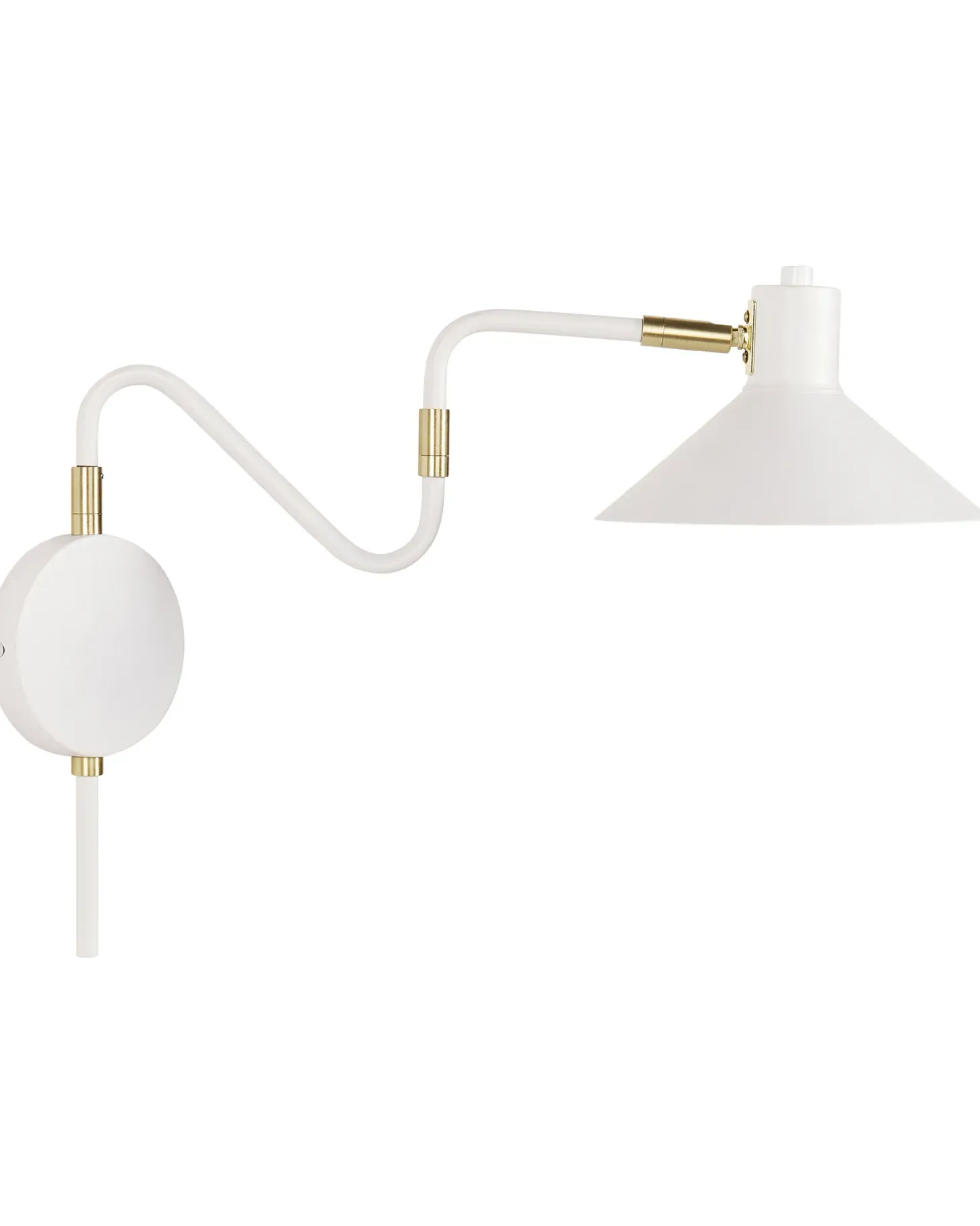Lampa ścienna BALIEM Biały Metal Regulowana