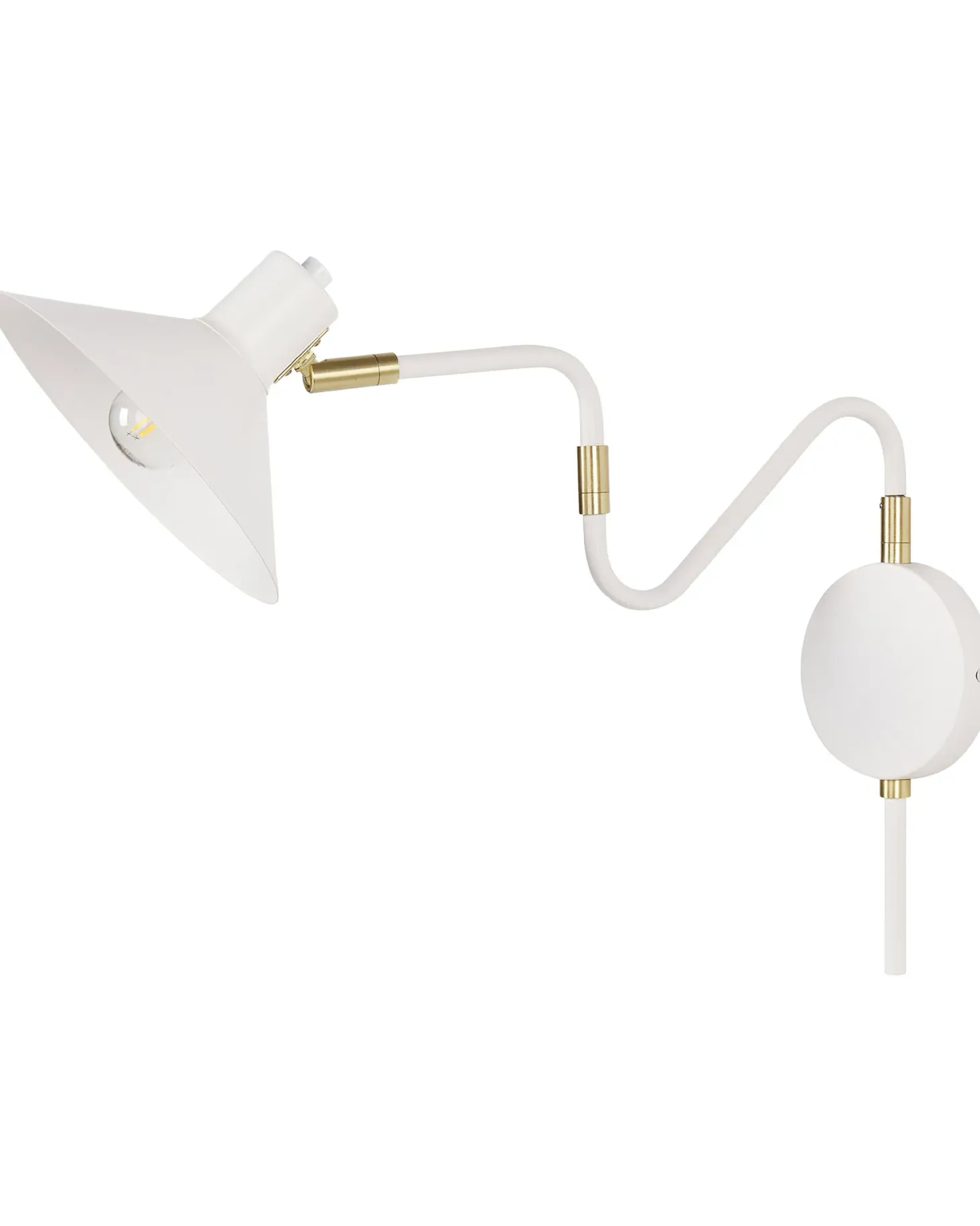 Lampa ścienna BALIEM Biały Metal Regulowana