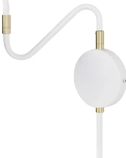 Lampa ścienna BALIEM Biały Metal Regulowana