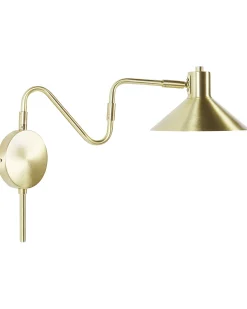 Lampa ścienna BALIEM Złoty Metal Regulowana
