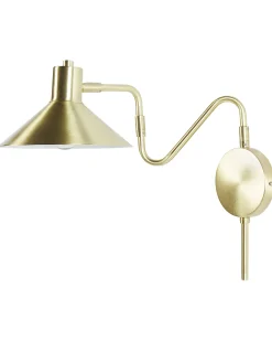 Lampa ścienna BALIEM Złoty Metal Regulowana