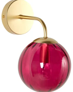 Lampa ścienna BOOMI Burgundowy Metal