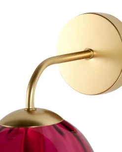 Lampa ścienna BOOMI Burgundowy Metal