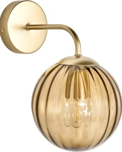 Lampa ścienna BOOMI Ciemnobrązowy Szkło