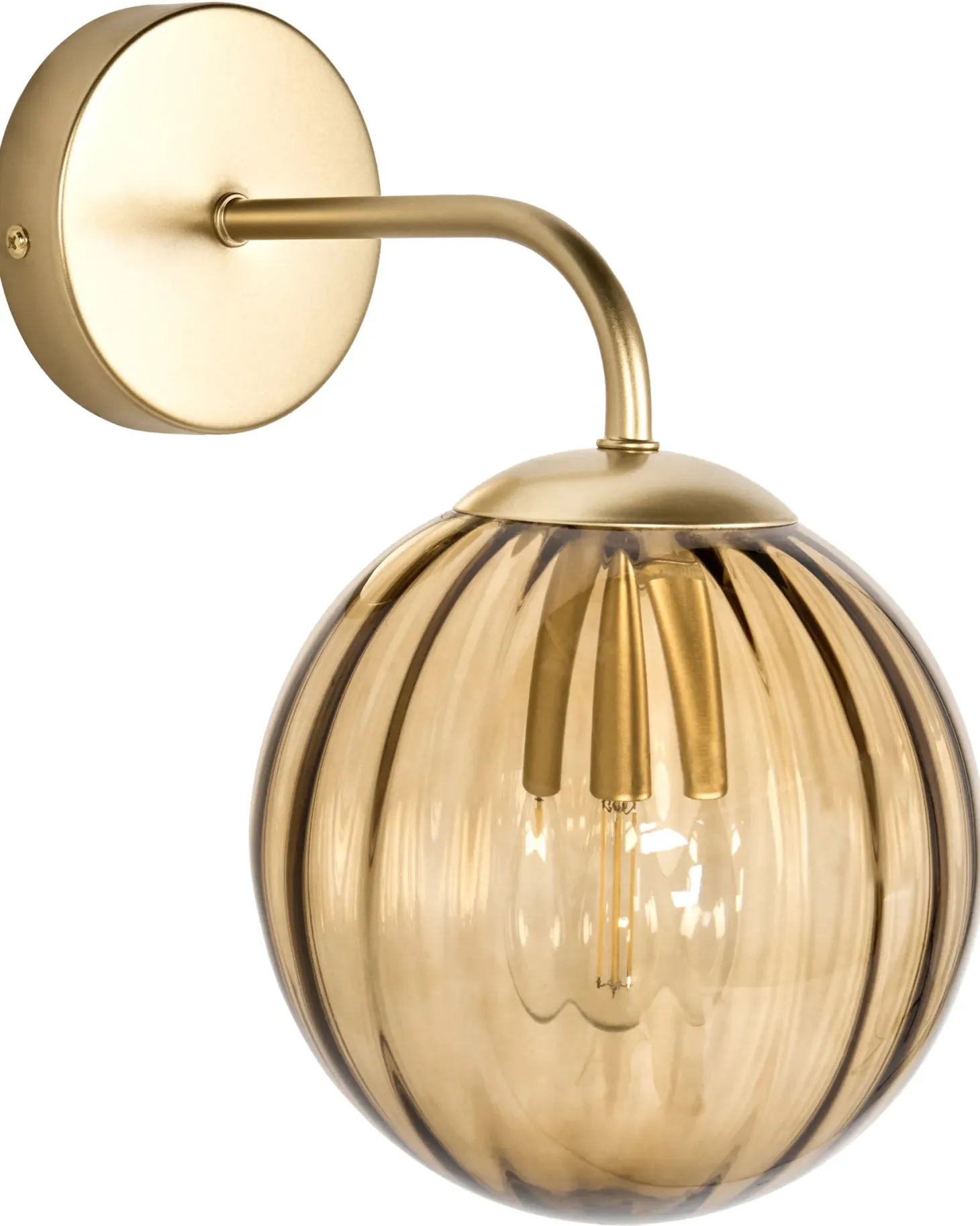 Lampa ścienna BOOMI Ciemnobrązowy Szkło