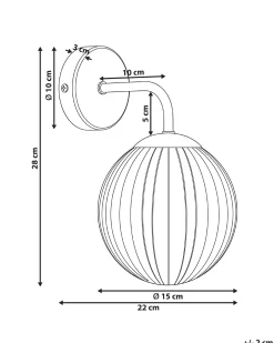 Lampa ścienna BOOMI Ciemnobrązowy Szkło