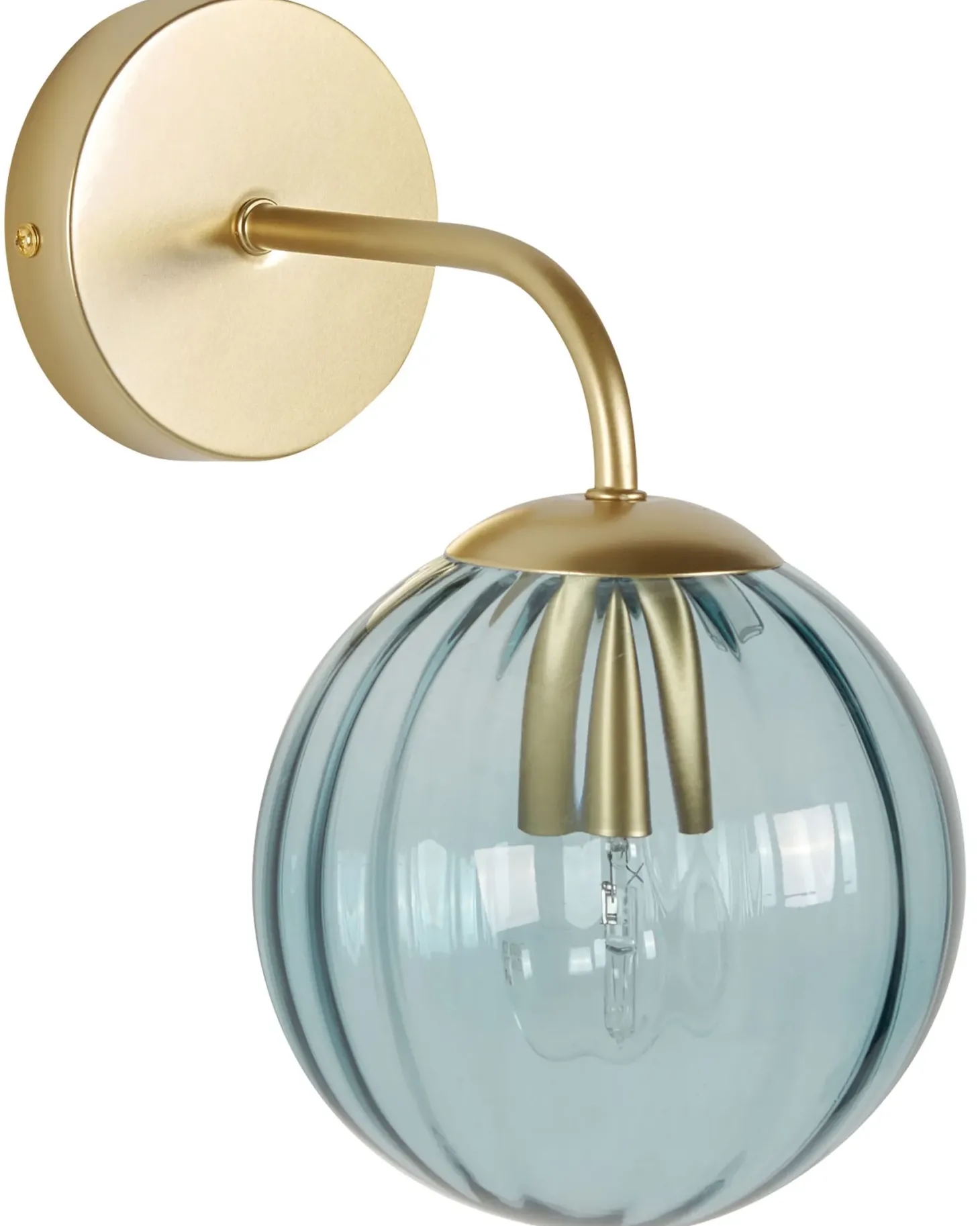 Lampa ścienna BOOMI Niebieski Metal