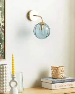 Lampa ścienna BOOMI Niebieski Metal