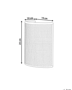 Lampa ścienna DEMITRIE Naturalny Rattan