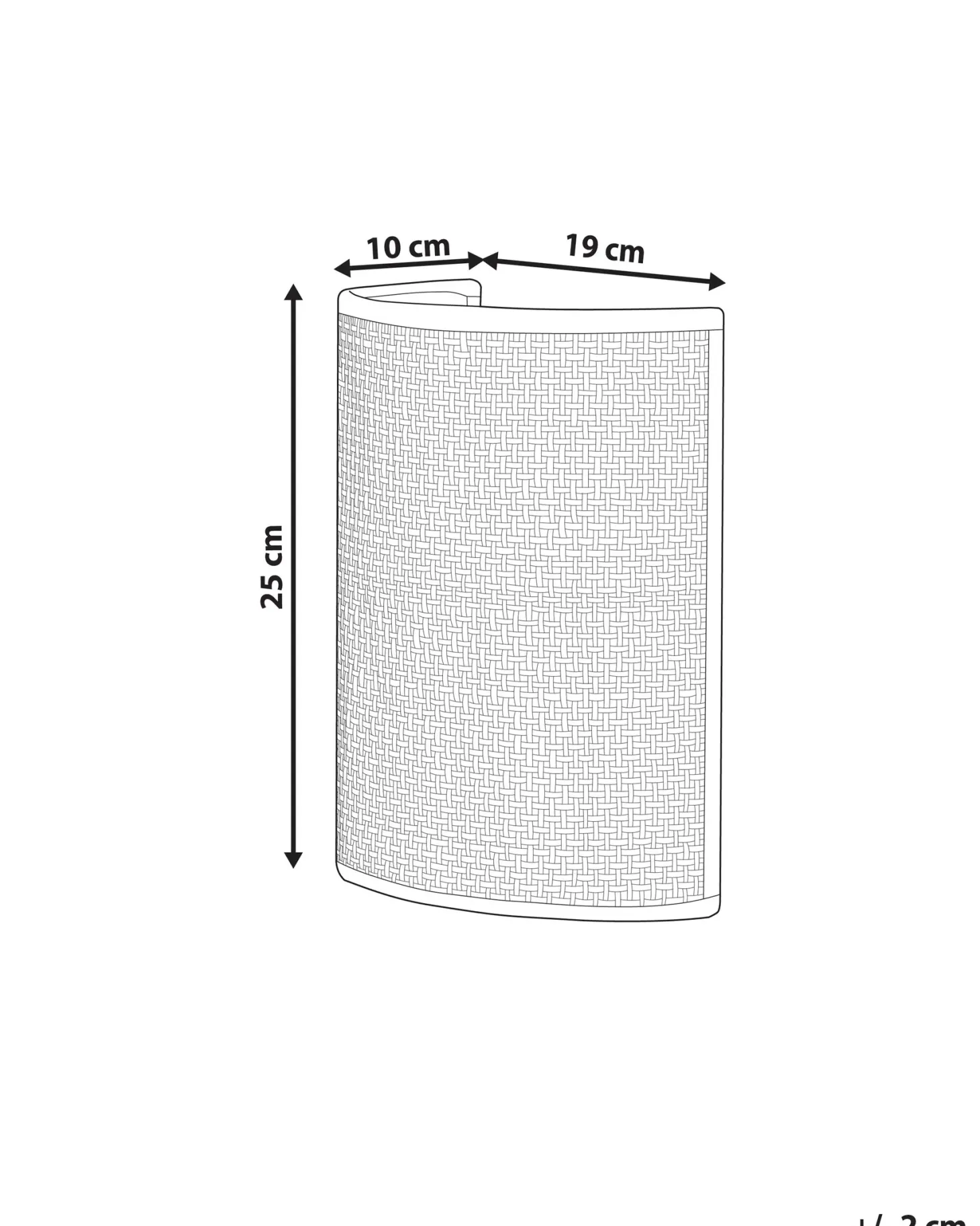 Lampa ścienna DEMITRIE Naturalny Rattan