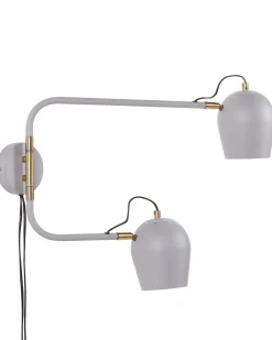 Lampa ścienna ESTRELLA Jasnoszary Metal Regulowana