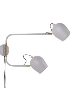 Lampa ścienna ESTRELLA Jasnoszary Metal Regulowana